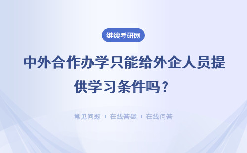 中外合作办学只能给外企人员提供学习条件吗？只能是在校内上课吗？