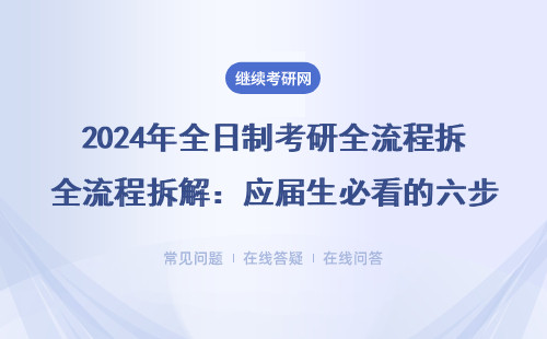 2024年全日制考研全流程拆解：应届生必看的六步上岸攻略