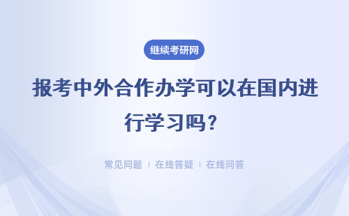 報考中外合作辦學可以在國內進行學習嗎？可以選擇金融學專業進修嗎？