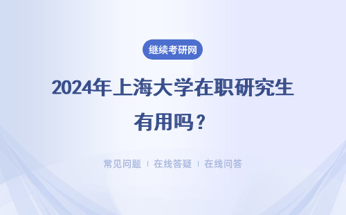 2024年上海大学在职研究生有用吗？